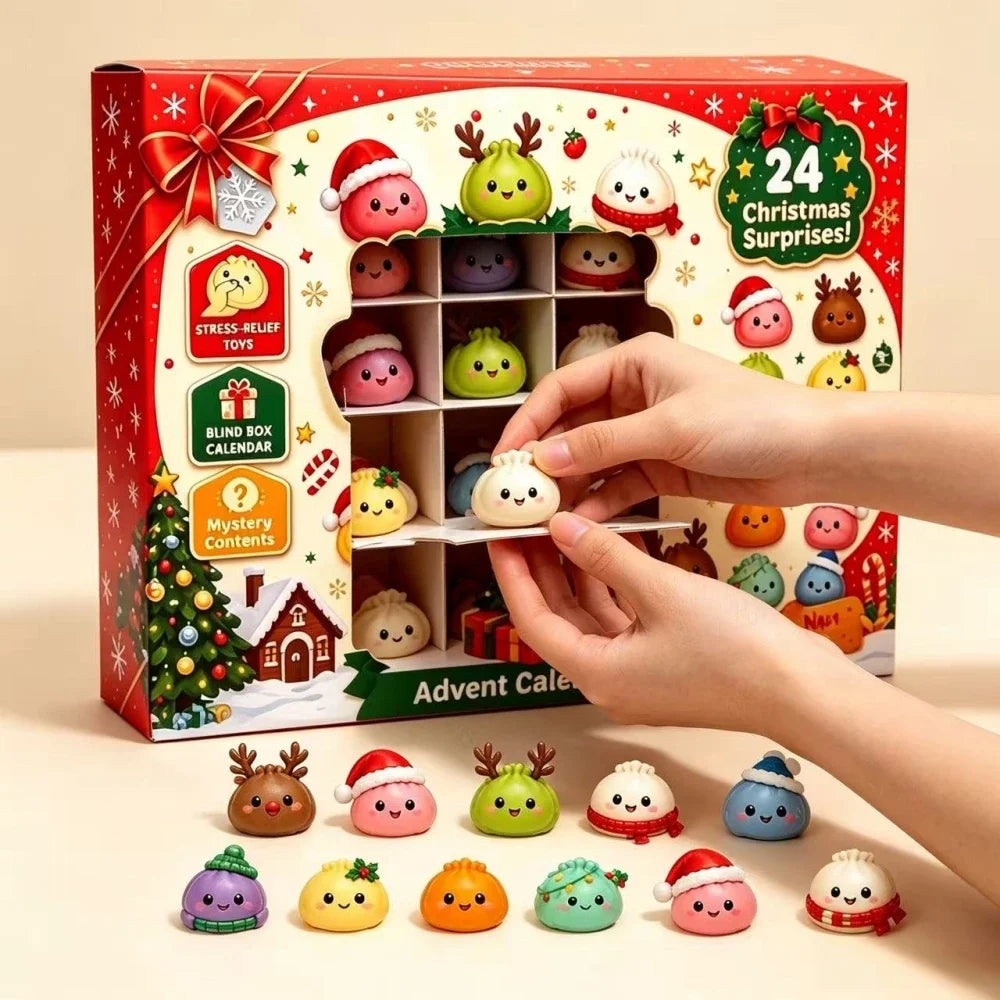 Cute Dumpling Advent Calendar 2026 – 24-Day Kawaii Surprise Toy Countdown